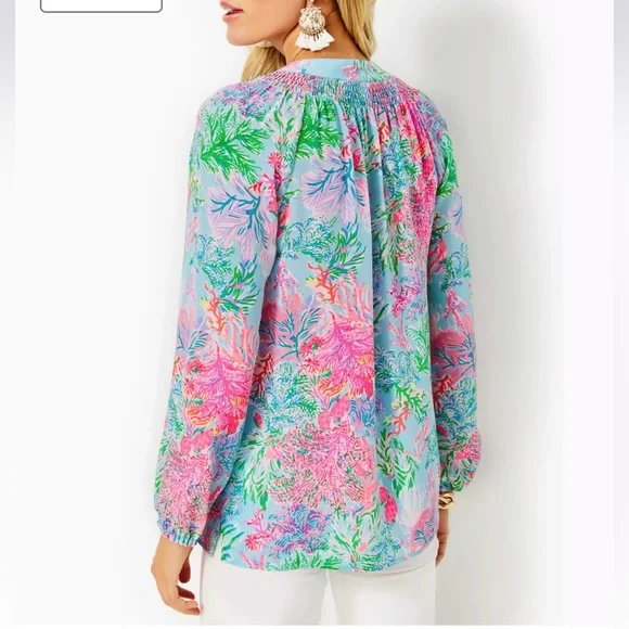 Lilly Pulitzer Elsa Silk Top. Size S - Picture 5 of 5